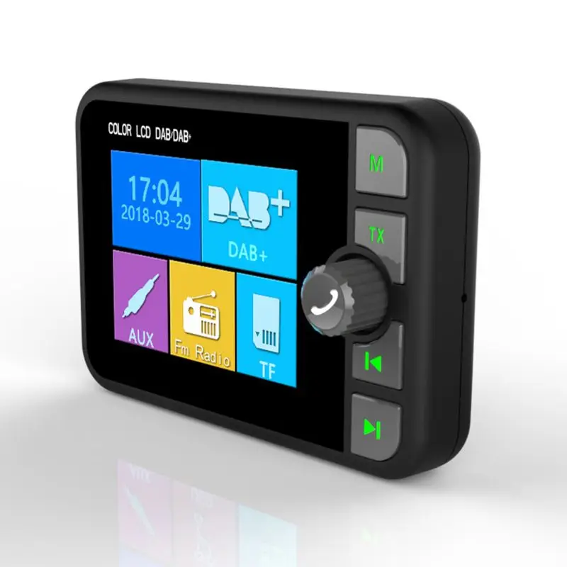 Мини DAB цифровой радиоприемник адаптер Красочный ЖК-экран Bluetooth MP3 FM передатчик для автомобиля аксессуары