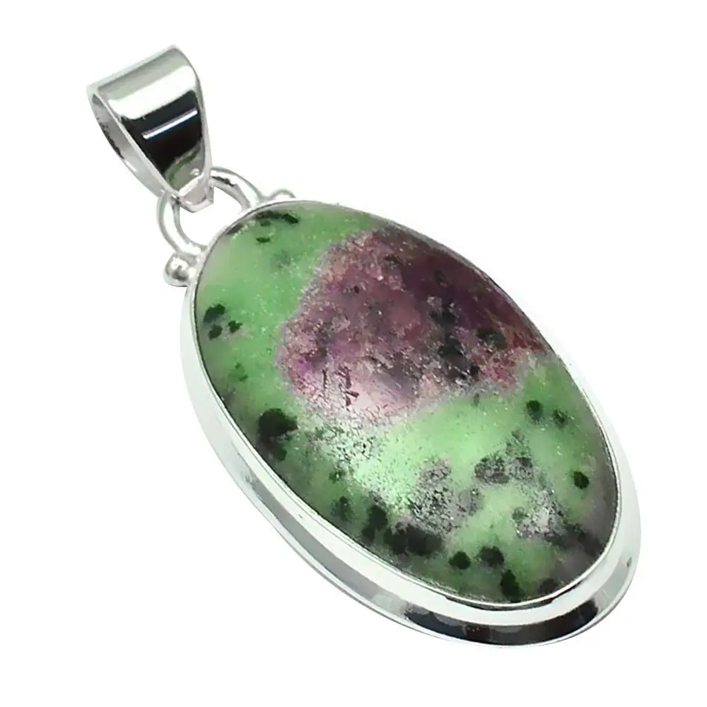 

Nature Ruby zoisite Pendant 925 Sterling Silver, 44 mm, MHBAP5582