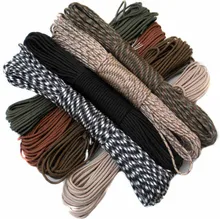 Militare standard di Diametro 4 millimetri 7 core Lunghezza 30FT e 50FT Ad Alta Resistenza Cordini Di Sicurezza Paracadute corda corda corda della Tenda Cordino Per Esterno sport