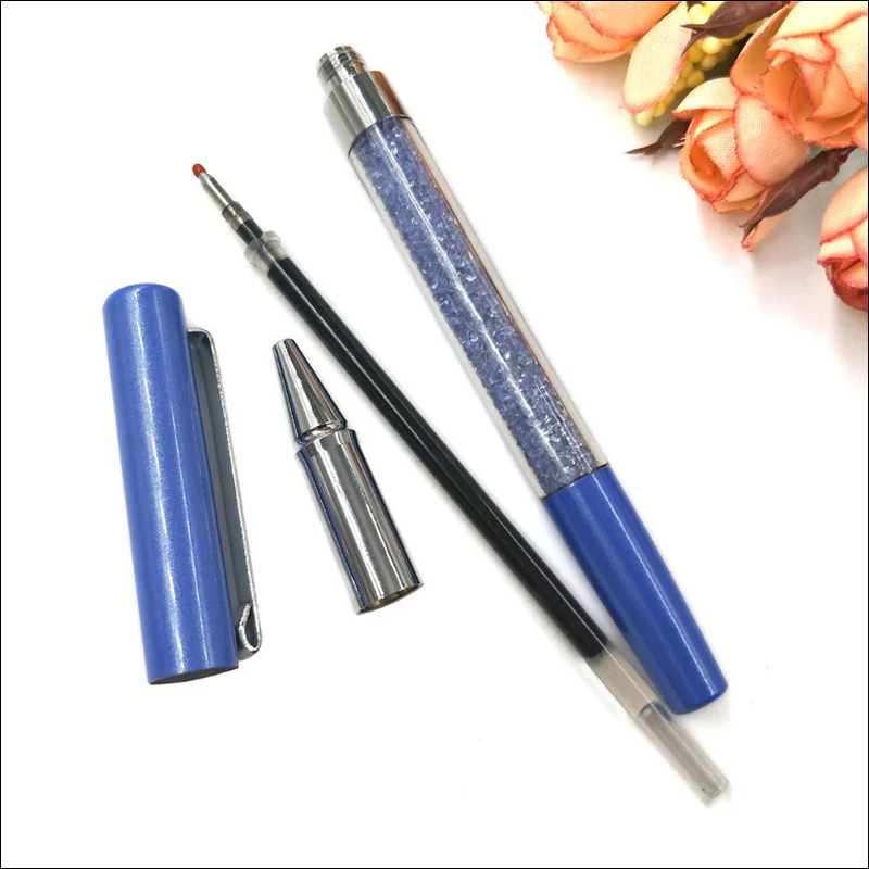Шариковая ручка для письма, высокое качество, кристалл, бриллиант, 6 цветов на выбор, офисный канцелярский подарок; ручка