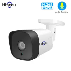 Hiseeu 1080 P 2MP аудио POE IP Камера ONVIF Водонепроницаемый сети камеры для наружных помещений для POE NVR H.265 приложение для просмотра ИК-обнаружения