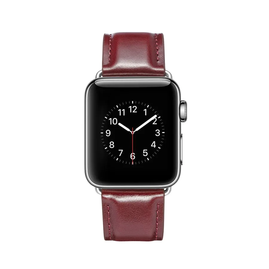 Качественная классическая пряжка кожаный ремень для Apple Watch Series 5 4 3 2 1 38 42 мм ремешок для iWatch 40 44 мм сменный ремешок