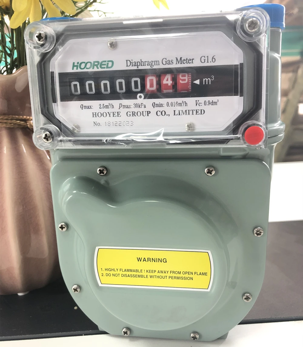 G1.6 в алюминиевом корпусе для дома AC50Hz Natural мембранный газовый счетчик|Газовые