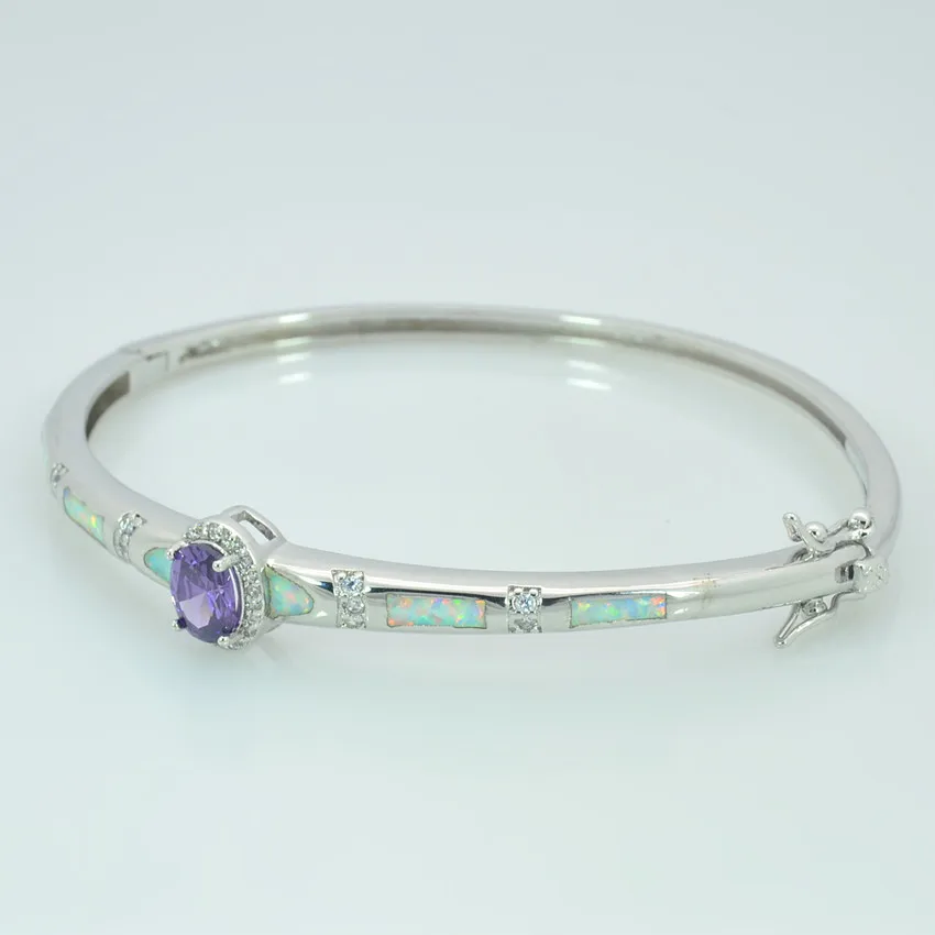 Браслет манжета BNT1711004 с белым огненным опалом|bangle bracelet silver|bracelets for women cuffcuff bracelets