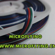 

10M Roll 4 Pin LED connector Extension RGB Blue/Red/Green/Black Wire Cable 22AWG For SMD 5050 3528 LED RGB Strip
