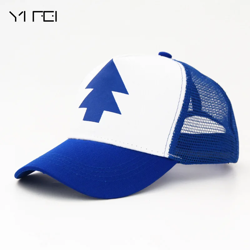 

2018 New Spring Summer Gravity Falls U.S Cartoon Mabel Dipper Pines Cosplay Cool Baseball Mesh Caps Adjustable Sport Hat