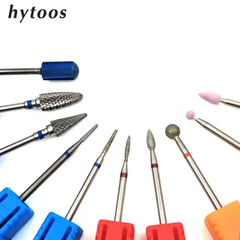 

HYTOOS Hot 8 Type 10Pcs Nail Drill Bits Kit 3/32" Rotary Burr Milling Cutter Bis For Manicure Drill Accessories Nail Art Tools
