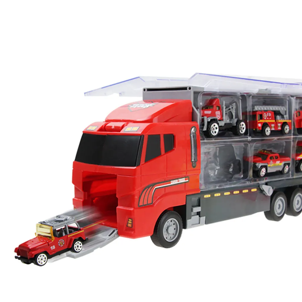 Подходит для детских игрушек 7 штук игрушка грузовик автомобиль транспортер мальчик игрушки (в том числе 6 Металлический Игрушечный