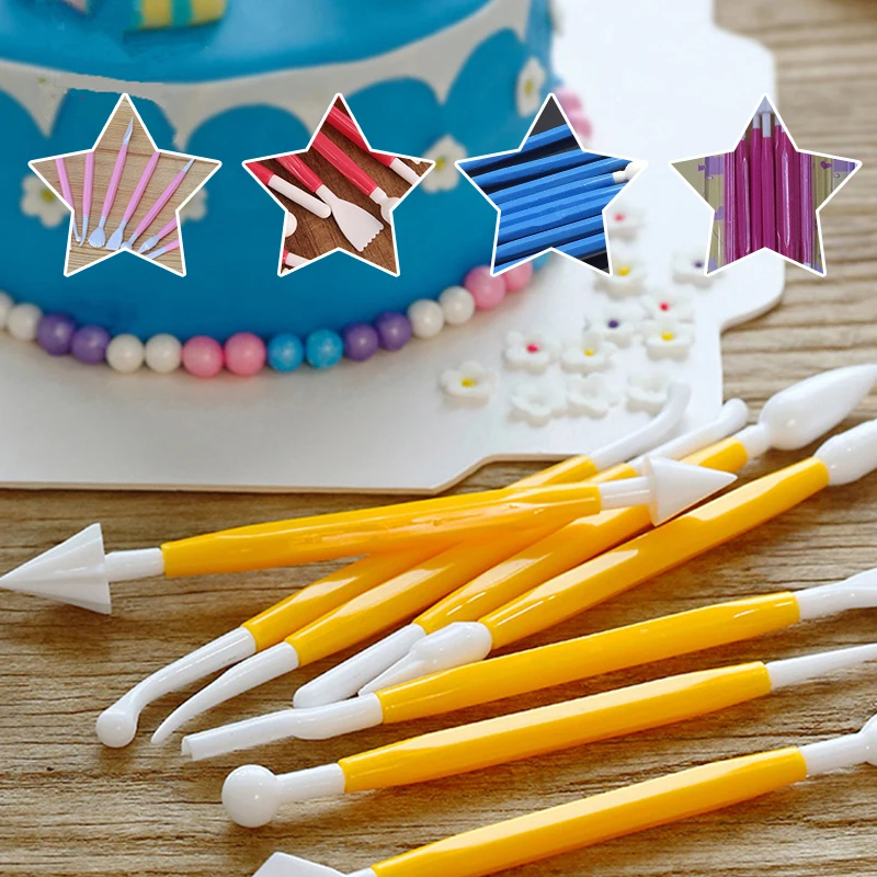 Buy 8 Pcs Plastic Cake Carving Tools Sets Pastry Cake