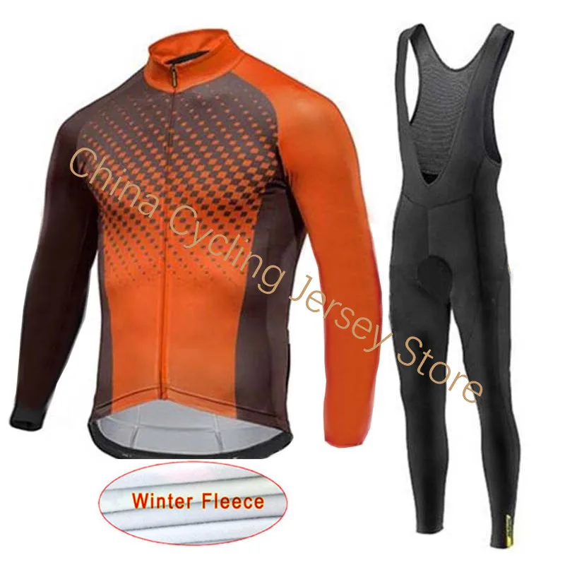

Mavic Pro team cycling jersey Men set winter thermal fleece Outdoor sport Suit MTB bicycle Wear Maillot Ciclismo bike clothing