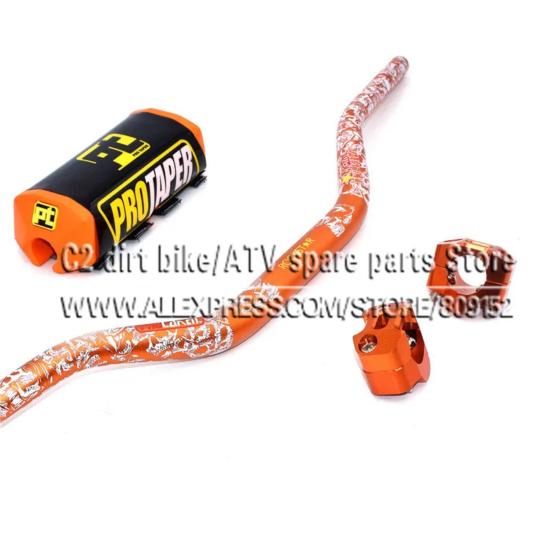 Pro Taper Fat Bar 1-1/" Металл Mulisha пакет Dirt Bike мотокросса Fat Bar MX алюминий с PT руль колодки зажимы