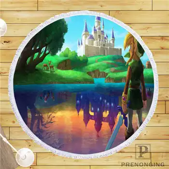 

Custom DIY Customized Microfiber Fabric the_legend_of_zelda (1 Round Beach Blanket Towel Printed on Demand 150cm #19-01-28-4-156