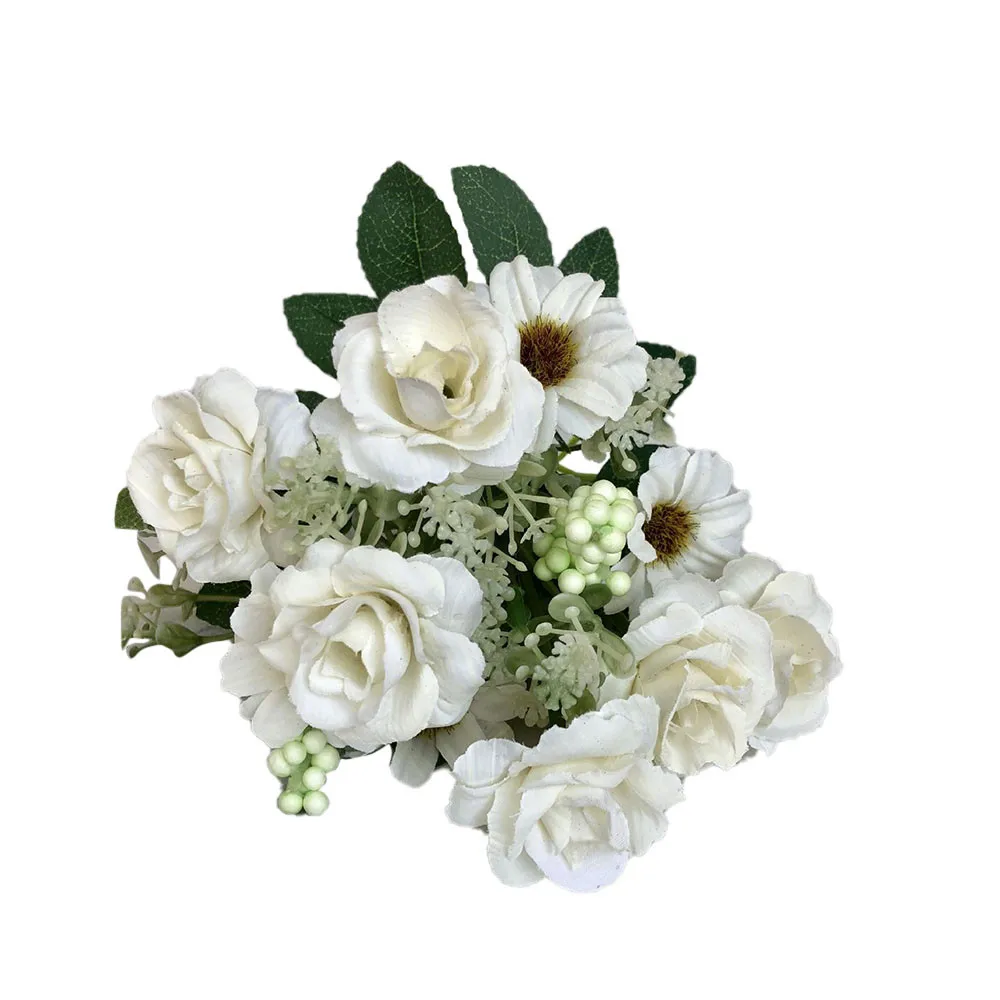 

Artificial Fake Western Rose Flower Bridal Bouquet Wedding Party Home Decor artificial flowers valentines day gift