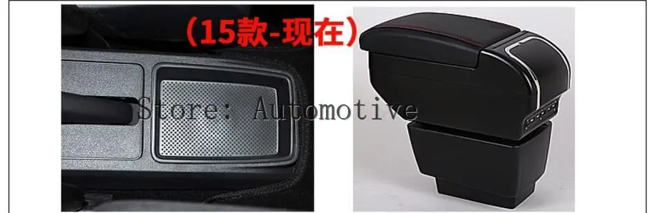 

Car Armrest Box Case For Skoda Fabia 2015-2018 Armrest Central Store Content Storage Box With Cup Holder Ashtray