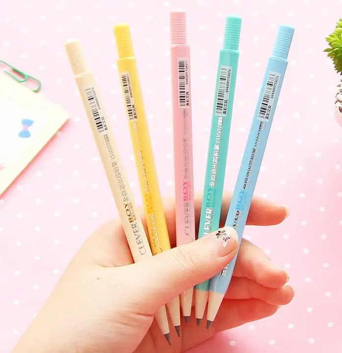

6 Pcs/Set Cute 0.5mm Mechaincal pencil Kawaii Write constantly pencils Korean stationery school supply