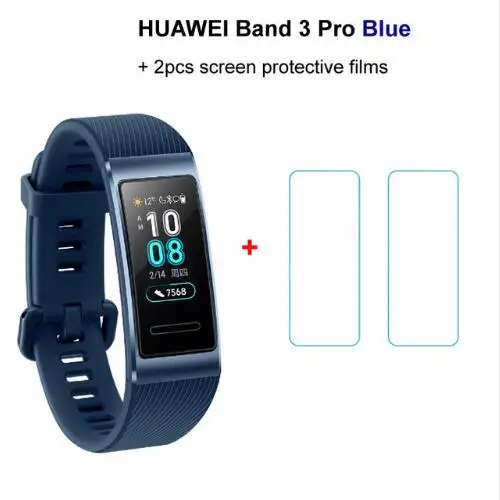 huawei Band 3/Pro Smartband металлическая рамка Amoled полноцветный дисплей сенсорный экран для плавания датчик сердечного ритма сна - Цвет: 3pro blueadd film