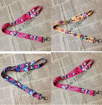 

New 30 pcs cartoon Mickey Minnie Cello Phone Key Chain Neck Strap Keys Lanyards gift X-85