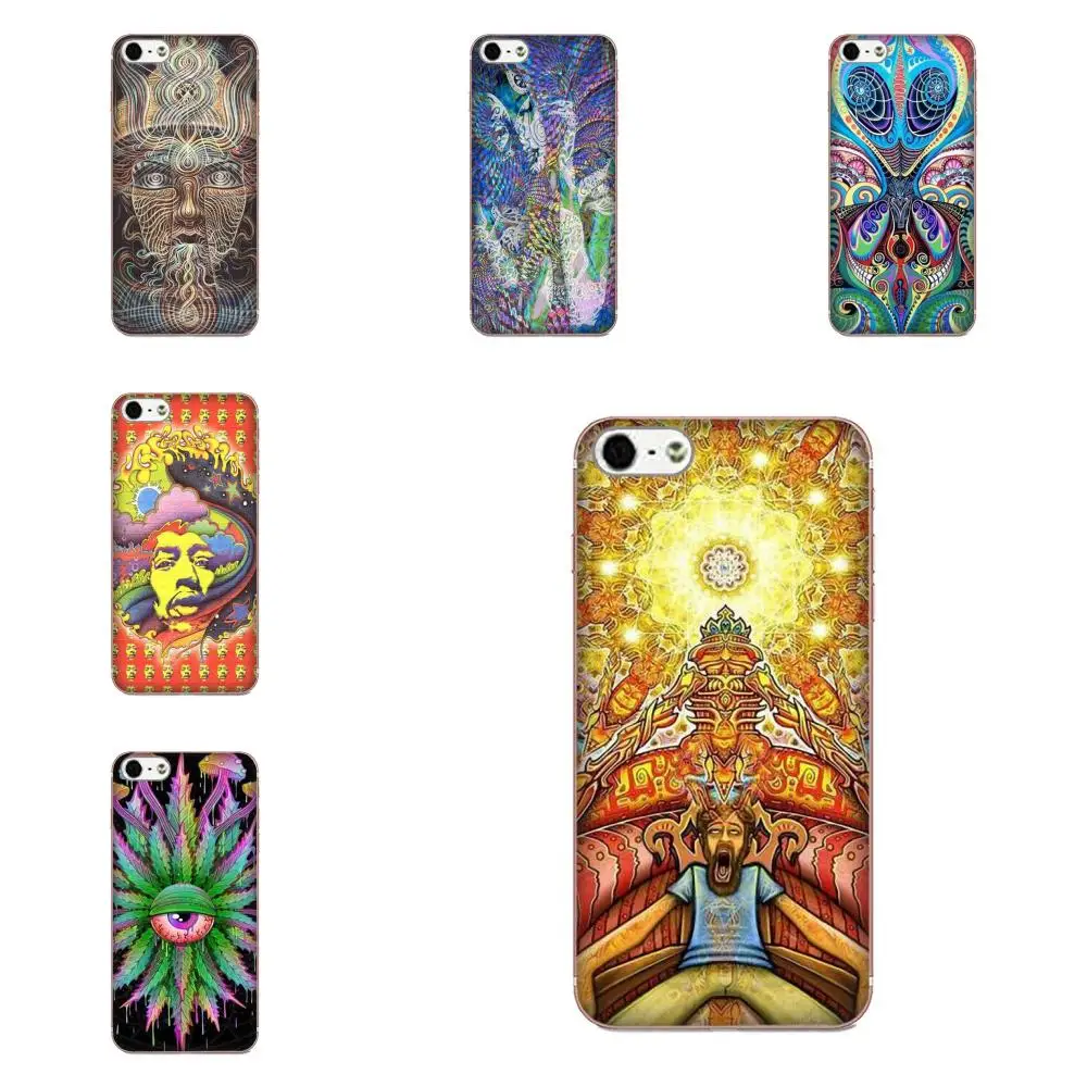 Для Huawei Mate 7 8 9 10 20 P8 P9 P10 P20 P30 Lite Plus Pro 2017 мягкий узор Розовый Dmt Psychedelic Hallucinogen Lsd