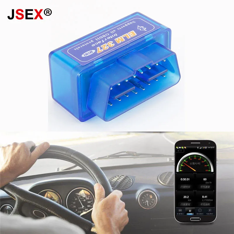 

Latest Version Mini ELM327 Auto Scanner ELM 327 Bluetooth OBD2 for Android Torque OBDII Car V2.1 Vehicle Scan Diagnostic Tool