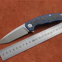 Высокое качество, Maxace Halictus складной нож Синий/Серый Ti/CF(Stonewash), материал лезвия: M390, Открытый Кемпинг Охота ручные инструменты