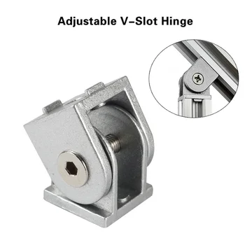 

3D Printer Part Aluminum Angle Connector Adjustable Hinge Compatible with V-Slot C-Beam UY8