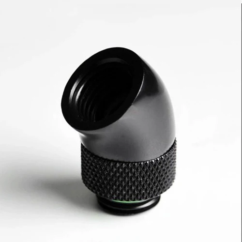 

Thread 45 Degree Rotary Fitting Adapter Rotating 45 Degrees Water Cooling Adaptors Can Rotate 360 Degrees