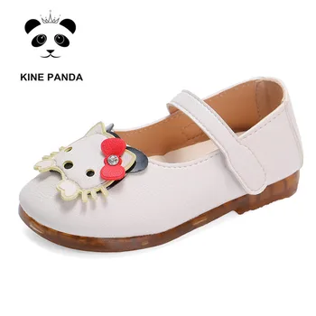 

KINE PANDA 1 2 3 4 Years Old KITTY Girls Shoes Little Kids Toddler Baby Girl Princess Dress Dance Leather Shoes