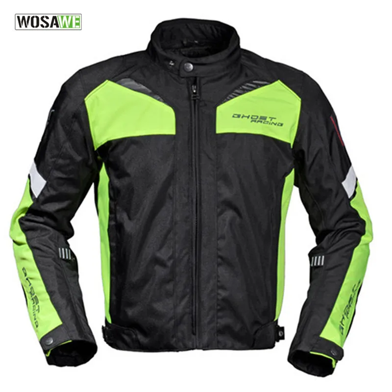 Kopen Motorfiets waterdicht winddicht thermische beschermende racing jacket met 5 Armor thermische vest motorfiets MTB rijjack
