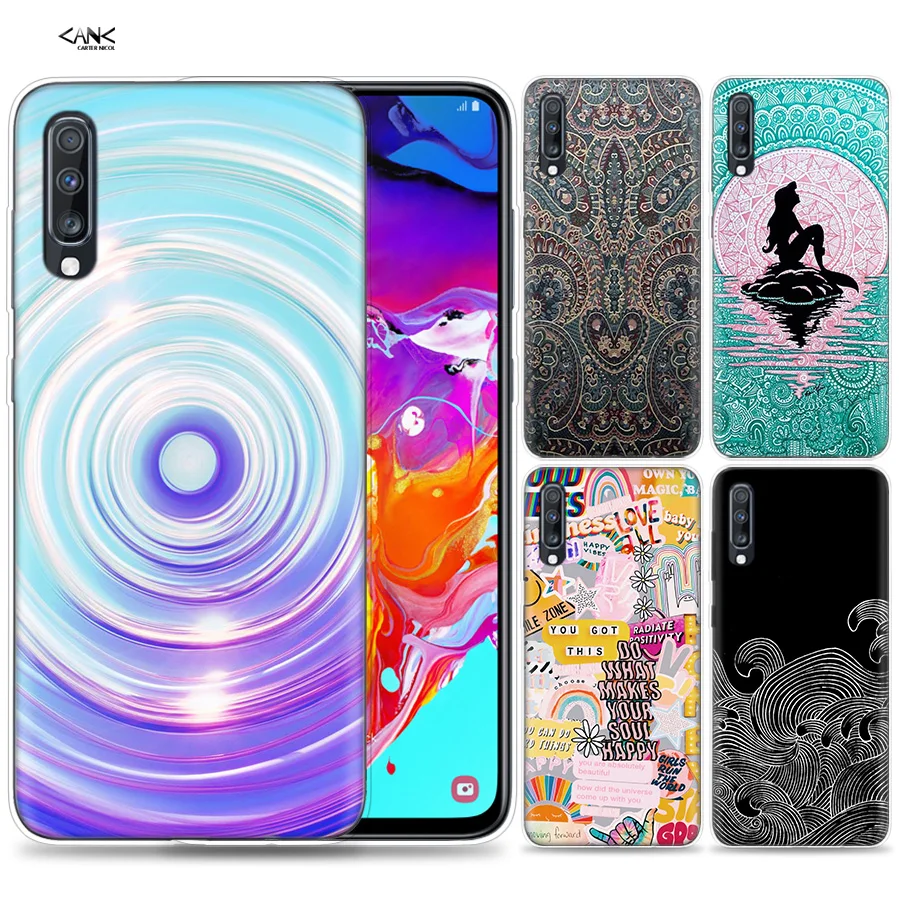 

Bags Case for Samsung Galaxy Mobile Phone A50 A70 A30 A20 J4 J6 J8 A6 A8 M30 A7 Plus 2018 Note 8 9 Tumblr Artsy Drawings Ripple