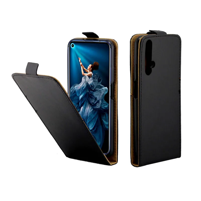 Деловой кожаный чехол для Huawei Honor 20 Вертикальный флип-чехол со слотом карт
