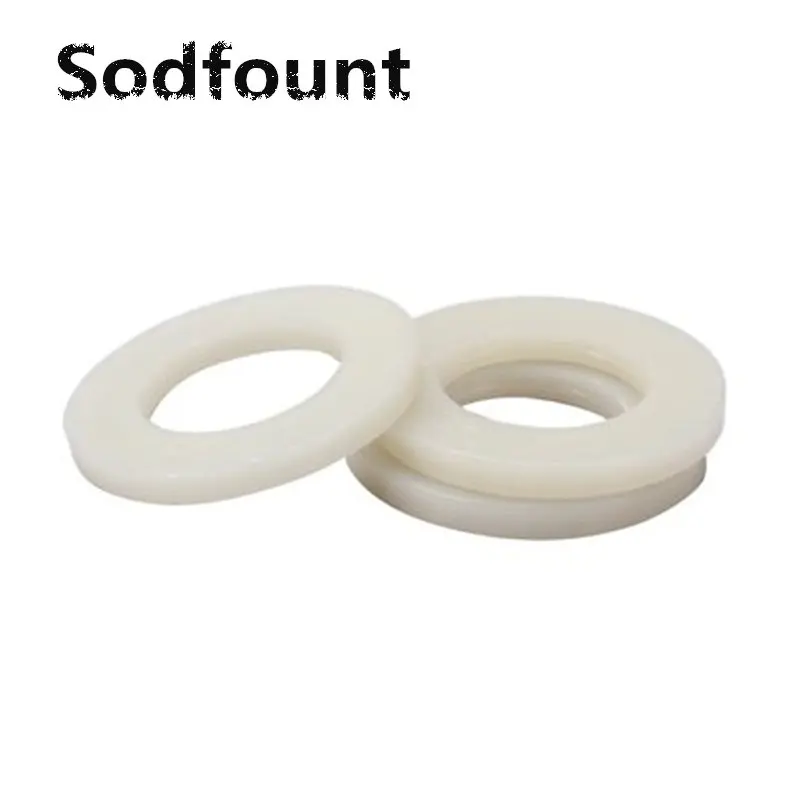 

100pcs/lot M2 M2.5 M3 M4 M5 M6 M8 M10 M12 white and black Plastic Nylon Washer Plated Flat Spacer Washer Gasket