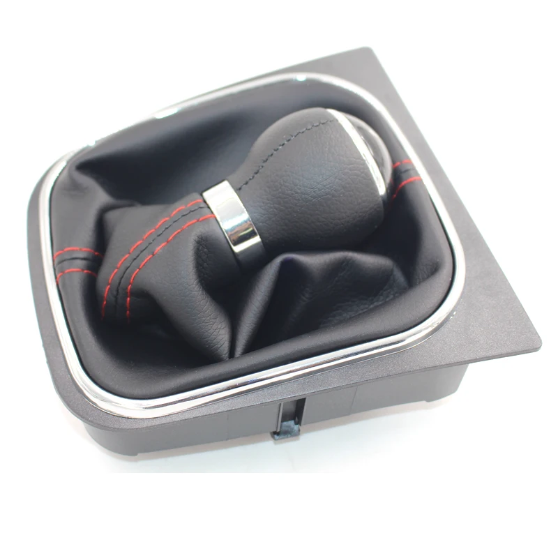 

5 Speed 6 Speed Gear Shift Knob With Leather Boot For Golf 5 Mk5 2004 2005 2006 2007 2008 2009 For Jetta 5 Mk5 2006-2011