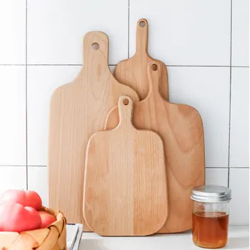 

Nordic Wood Cooking Chopping Block Baking Cutting Board Pizza Bread Sushi Pastry Plate Cheese Cake Serving Tray Kitchen Utensils