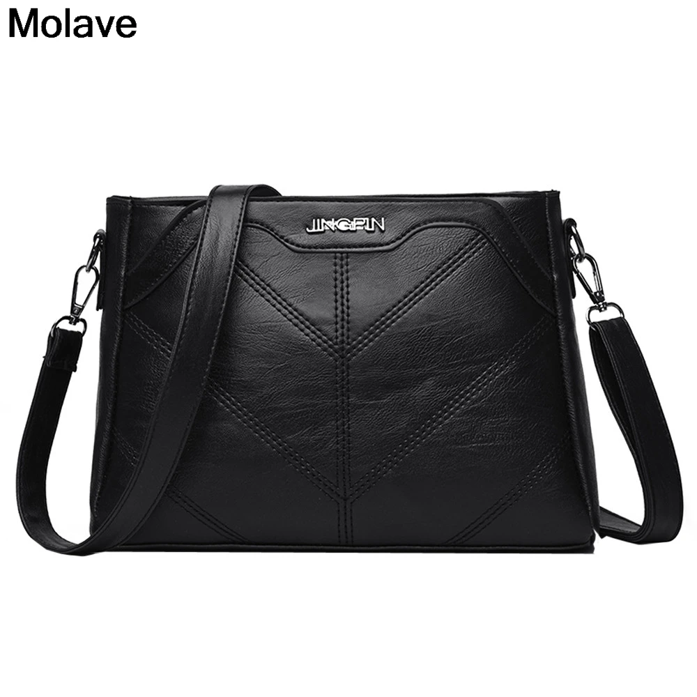 

Molave Shoulder Bag Women Pure Color Messenger Bag Vintage PU Leather Elegant Female Bags bolsos mujer Black Red 8.oct.23