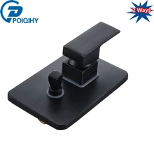 Poiqihy роскошный черный Клапаны смешивания Клапан Контроль температуры Клапан для душа Одной ручкой латунь Средства ухода за кожей