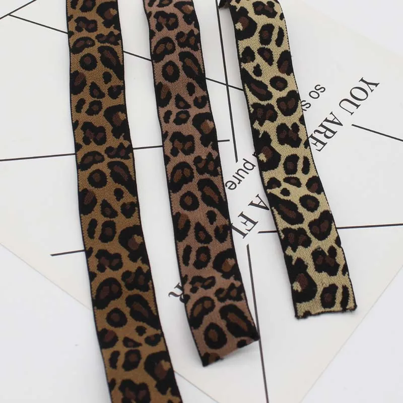 

25mm leopard new style elastic bands Short skirt jacquard waistband elastic rubber band