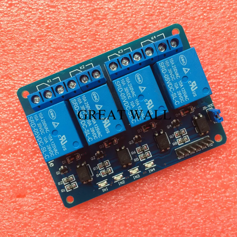 1pcs lot 4 channel relay module 4 channel relay control board with optocoupler Relay Output 4