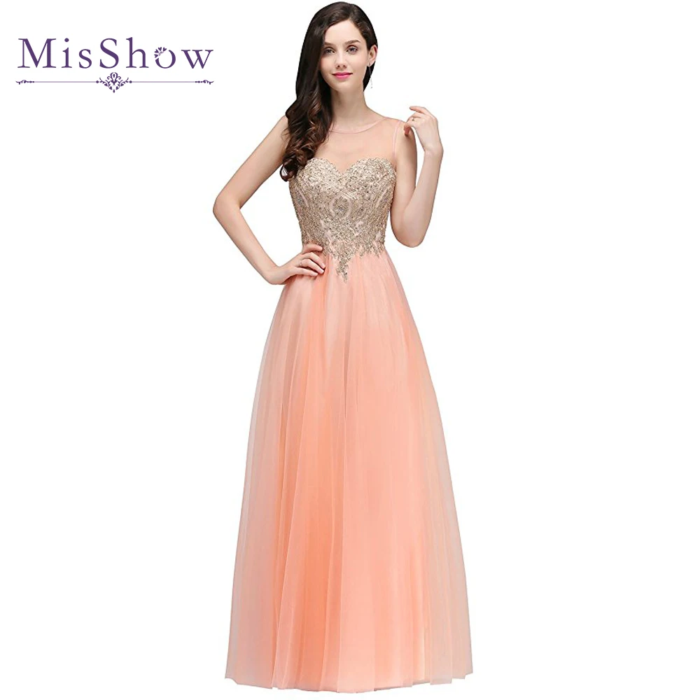 

2019 Long Lace Appliques Tulle Evening Dresses Vestido De Festa Backless Evening Dress Gown Cheap Vestido Longo Robe de soiee