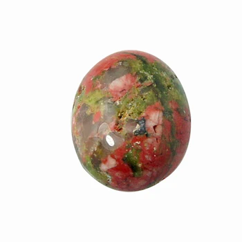 

Pandahall Natural Unakite Cabochons, Oval, OliveDrab, 10x8x4mm
