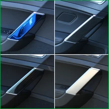 Для Volkswagen VW Golf 7 MK7 MK7.5 нержавеющая сталь накладка на внутреннюю дверную ручку Стикеры Отделка пайетками