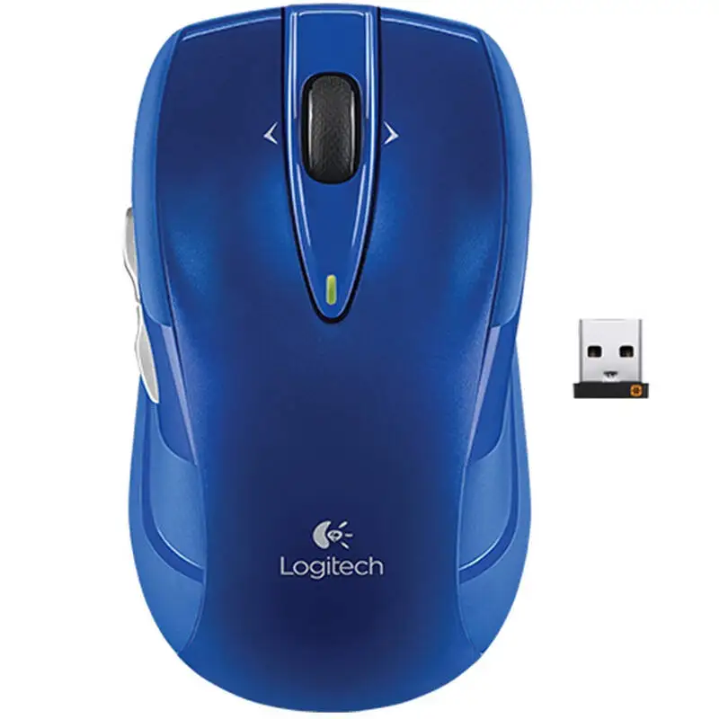 Беспроводная игровая мышь logitech M546, настоящий приемник Unifying, игровая оптическая мышь 1000 точек/дюйм, эргономичная компьютерная мышь с отслеживанием - Цвет: BLUE