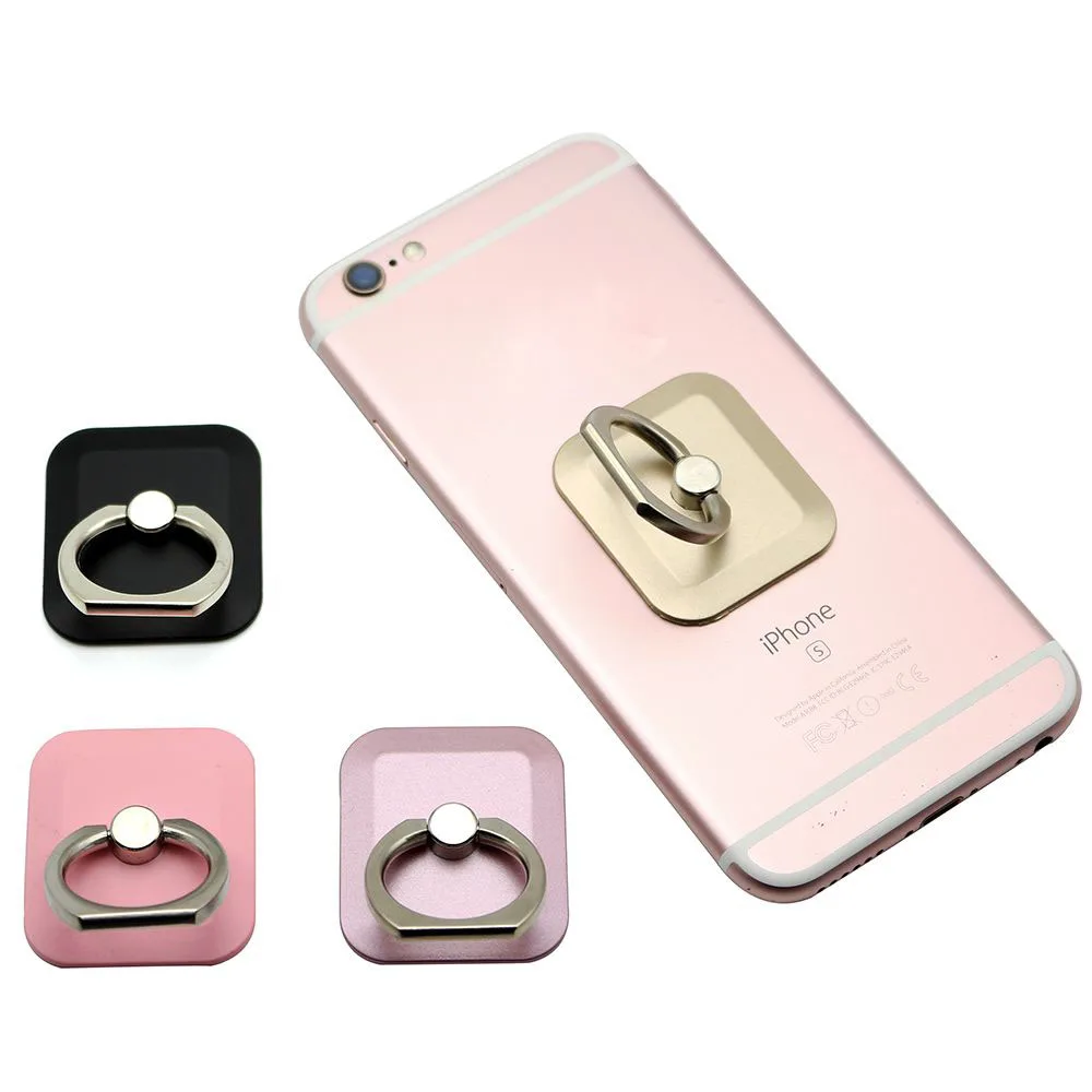 

SEKINEW 1 PC Cute Square Holder Round 360 Ring Stand Finger Bracket Cell Phones Holder Mount Universal Car Bracket