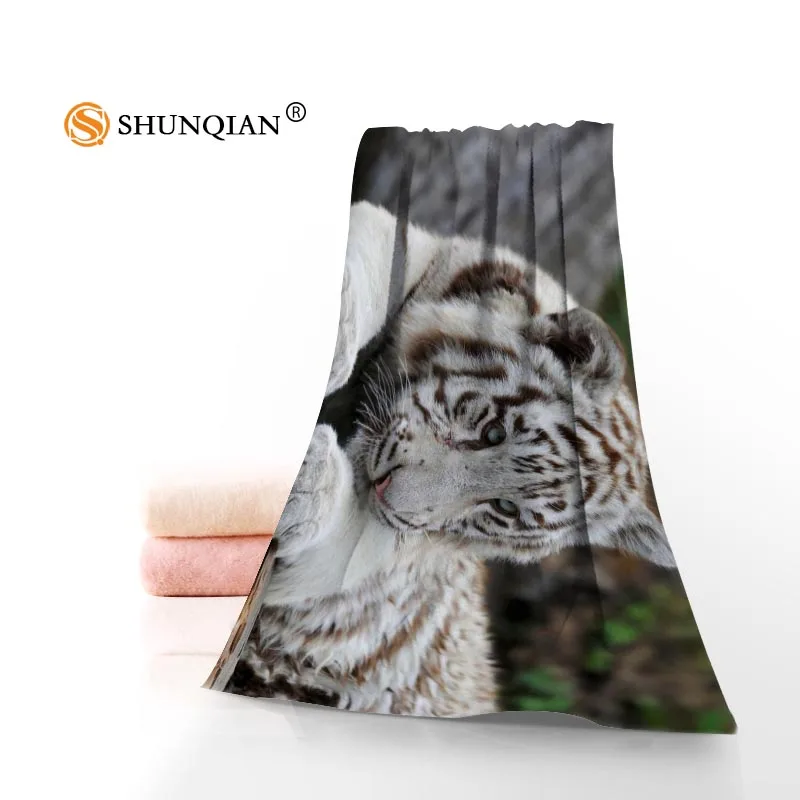 Новые Пользовательские тигровые крутые Животные полотенце с принтом хлопок лицо/банные полотенца из микрофибры Ткань для детей Мужчины Женщины полотенце для душа s A8.8 - Цвет: 12