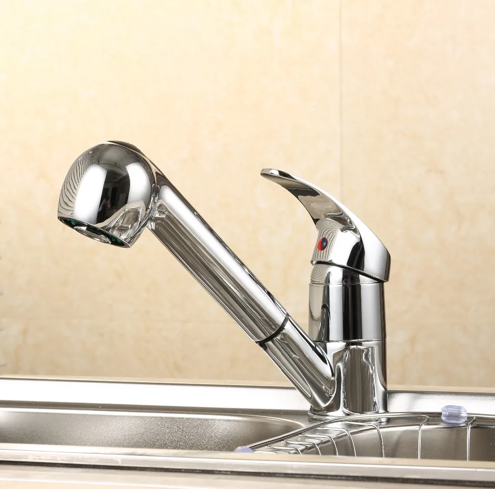 Hot sell 360 Degree Swivel Pull Out Kitchen Faucet/ Brass Material