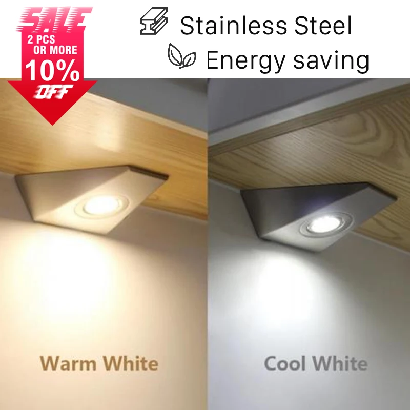 

5PCS/LOT,factory wholesaler,Stainless steel kitchen cabinet decoration  lighting