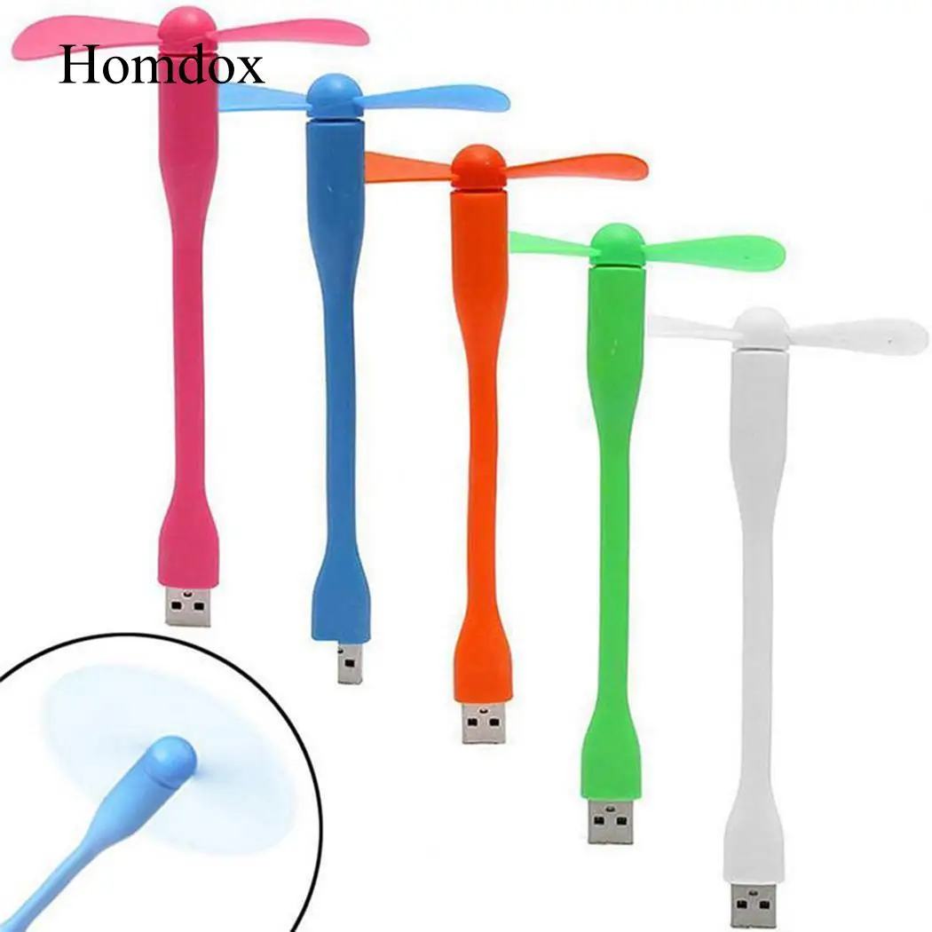 

Homdox Portable Mini USB Fan PVC Flexible Fan Ultra-static Miniature High-speed removable Fans for Laptop Desktop Computer