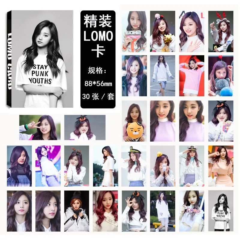 30 шт./компл. KPOP два раза Tzuyu один 01 TT альбом HD фото карты ПВХ карты самодельные LOMO карты фотокарты