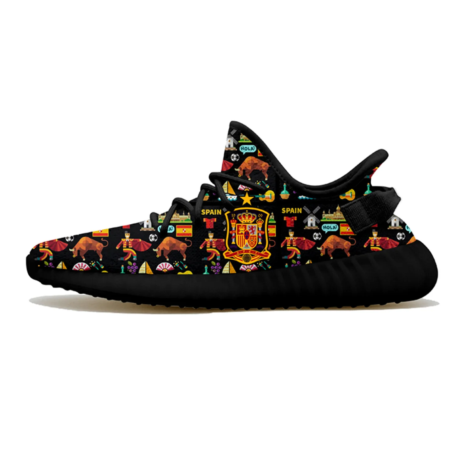 

2019 Spring Yeezys Boost 350 v2 spain team custom fans men air Shock absorption sport Running shoes Women Ladies Sneakers