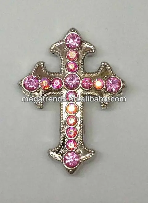

Western Rhinestone Metal Copper Crosss Concho Rivet Stud Punk Screw Back Nickle Finish Decorated Concho DIY Leathercraft