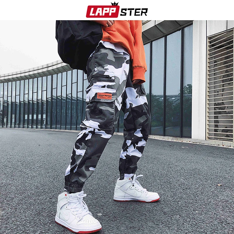 LAPPSTER Camo Cargo Pants Men 2020 Overalls Mens Camouflage Streetwear Hip Hop Joggers Male Black Embroidery Track Pants 3XL LAPPSTER Camo Cargo Pants Men 2020 Overalls Mens Camouflage Streetwear Hip Hop Joggers Male Black Embroidery Track Pants 3XL